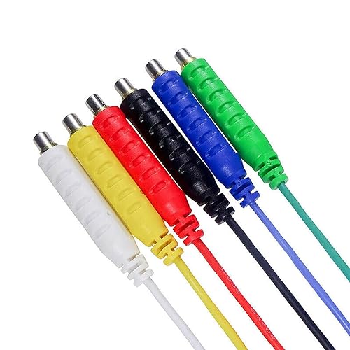 Image of 6 Pcs Magnetic Silicone Test Leads Kit, 30V AC /5A 20AWG Low Voltage Magnetic Jumper Silicone Flexible Test Wires 3.3FT Cables for Testing