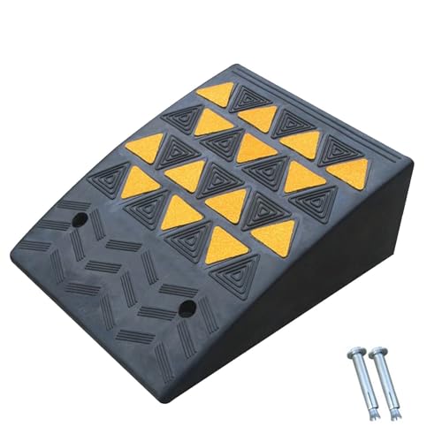 Rampa de umbral de goma resistente 19.7x11x3.1 pulg miniatura 1