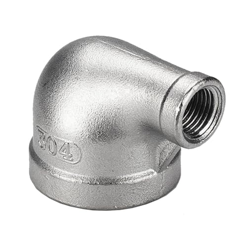 Raccord réducteur coudé femelle inox 304 taraudé 1-1/2 x 1-1/4 pouces