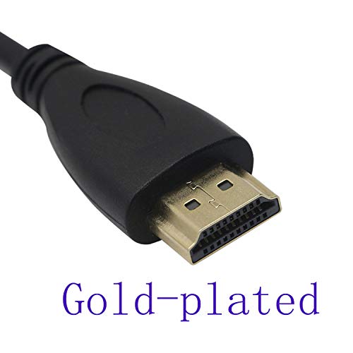 Mini-HDMI-zu-HDMI-Kabel, Mini-HDMI-Stecker, 90 Grad, links und rechts auf HDMI-Stecker, 50,8 cm, 2 Stück - Image 5