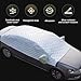 lekiliky Half Car Cover, 5-layer Thickened Insulated Protective Windshield Cover Sunshade for Freezing Sunproof Snow, All Weather Scratch Resistance Vehicle Protective Shield, Universal for Most Cars