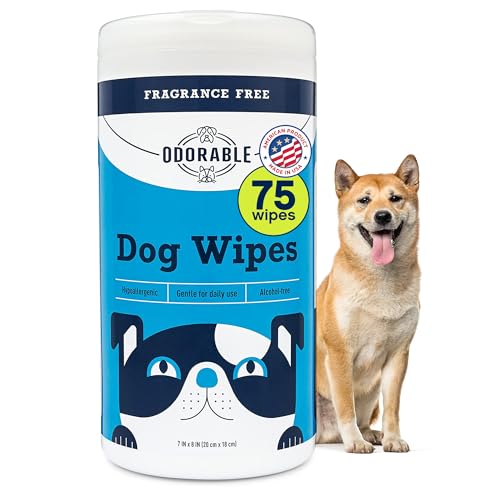 Dog Grooming Wipes – 75 Fragrance-Free Cleaning Wipes for Dogs & Puppies – Advanced Odor Neutralization for Paws, Body & Butt – Safe & Gentle for Pets, Alcohol-Free Pet Care Dog Grooming Wipes – 75 Fragrance-Free Cleaning Wipes for Dogs & Puppies – Advanced Odor Neutralization for Paws, Body & Butt – Safe & Gentle for Pets, Alcohol-Free Pet Care
