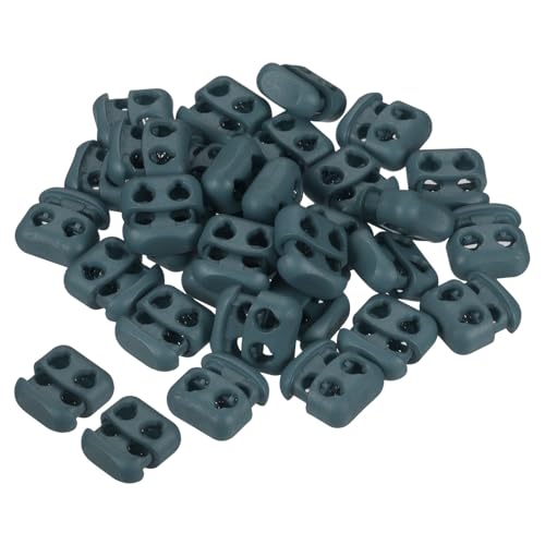 PATIKIL Cord Locks, 30 Pack Oval Spring Toggle Stopper for Drawstring Bag Shoelaces Sea Green, 16x17mm