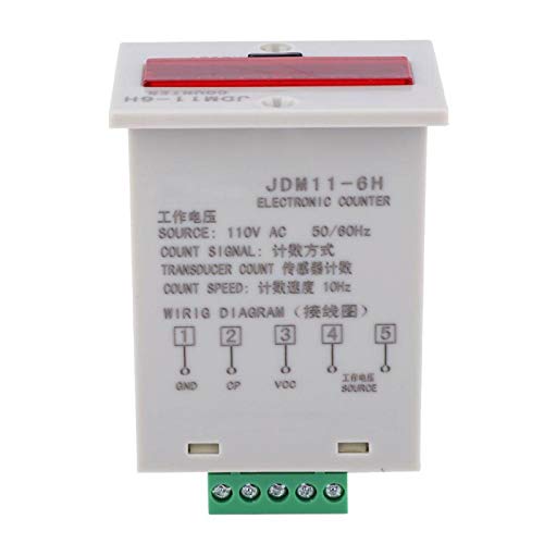 Image of Electronic Counter,JDM11-6H Electronic Counter 6 Digits LED Digital Display Counter Relay Transducer Count(AC110V)