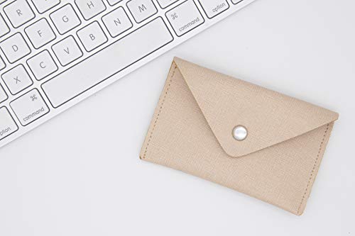 Crystalyn Kae | Ivory Leather Card Case | Mini Wallet With Pearl Snap | Made In The Usa #TOP3