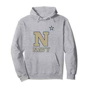 US Naval Academy Navy Midshipmen Distressed Primary Pullover Hoodie