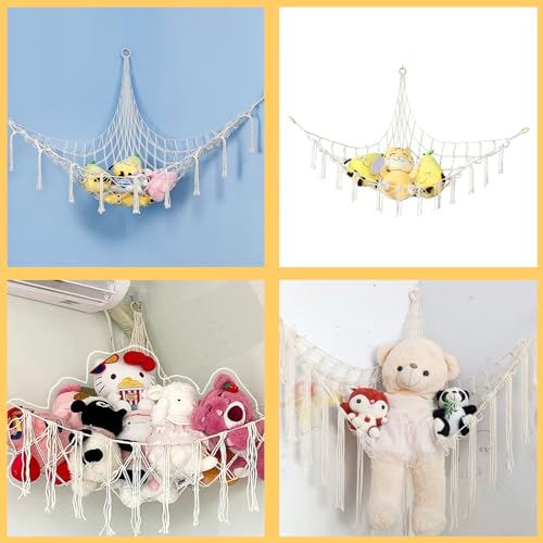 Spielzeug Aufbewahrung Kuscheltier Aufbewahrung Netz Cozczyeqco Spielzeug-Hängematte Für Tiere Kuscheltiernetz Hängematte 140 x 107x 107 Cm Hängematte Für Spielzeug Für Kinderzimmer