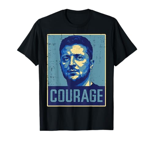 Ukraine President Zelensky Courage Ukrainian Men Women Kids T-Shirt