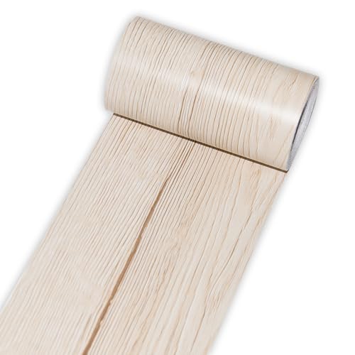 Image of 1 Roll 4 Inch X 32 ft Wood Grain Tape,Wood Contact Paper Self Adhesive Repair Patch for Furniture, Tables, Chairs, Windows, Floors, Home Decor, Handicraft DIY (White)