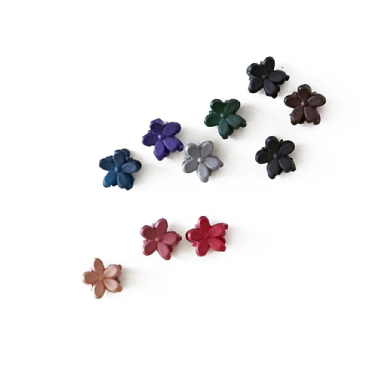IWOWHERO Mini Flower Hair Claws for Girls 10Pcs Small Blossom Hair Clips Soft Skin-Friendly Baby Accessories for Everyday Use - Image 3