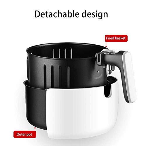 Gesunde Fritteuse Herd Smart Touch LCD-Luftfritteuse Pizza Ölfreie Luftfritteuse Multifunktions-Smart-Fritteuse Stromausfallschutz für Pommes Frites (Farbe: Schwarz) – Bild 4