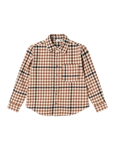 Chemise à manches longues garçon NKMNIDENNIS NAME IT aux finitions soignées en Weathered Teak