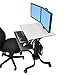 Ergotron – WorkFit-C Dual Monitor Mobile Standing Desk, Rolling Sit Stand Workstation – for 2 Monitors Up to 24 Inches, 6 to 14 lbs Each