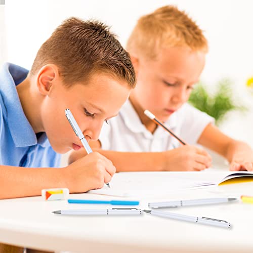 Giantree Luxury Ballpoint Pens, 5 Pack 1.0Mm Metal Business Retractable Pens Smooth Writing Gel Ink Pen Black Ink For Daily Work School Writing Stationery Office Supplies(White) #TOP4