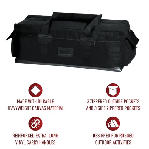 Rothco Canvas Israeli Type Duffle Bag, Black2