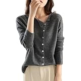 [J-Scott] アシンメトリーカーディガン ニット レディース 長袖 セーター 前開き 無地 秋冬 薄手 シンプル きれいめ オフィスカジュアル デイリー ファッション グレー JS177-GY-XL