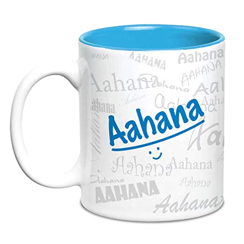 Image of Hot Muggs Me Graffiti Mug - Aahana Personalised Name Ceramic, 315ml, 1 Unit