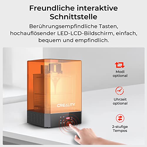 Creality UW-02 Wash and Cure Maschine, 10,1 Zoll Wasch- und Aushärtemaschine, Dual-Band UV Lampestreifen für Resin 3D Drucker, UV-Härtung Rotationsbox Behälter für LCD/DLP/SLA – Bild 5