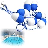 Schwimmbad-Trennwand – 16 m sicheres Seil für Cetits und Strände, einfach zu installieren, schwimmende Schwimm-Trennlinie für Teich und Schwimmveranstaltungen