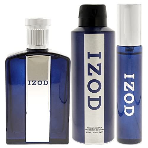 Izod Izod Legacy 3.4Oz Edt Spray, 0.5Oz Edt Spray, 6.8Oz Body Spray Men 3 Pc Gift Set #TOP1