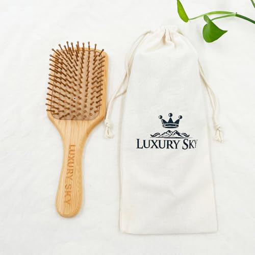 Luxury Sky Luxury Sky Bamboo Hair Brush - Anti-Frizz thumb #3