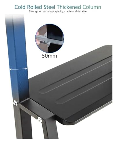 Soporte móvil para TV universal en negro con ruedas miniatura 4