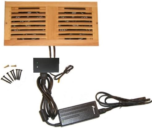 CabCool1202 - Kit de enfriador de ventilador doble de 4.724 in con parrilla de madera personalizada/controlador térmico