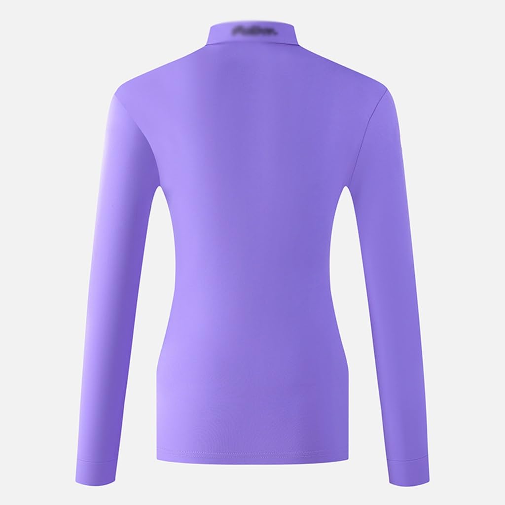 Polos Golf Mujer Dry Fit Manga Larga Tenis Tops Botones Running Workout Athletic Pullover