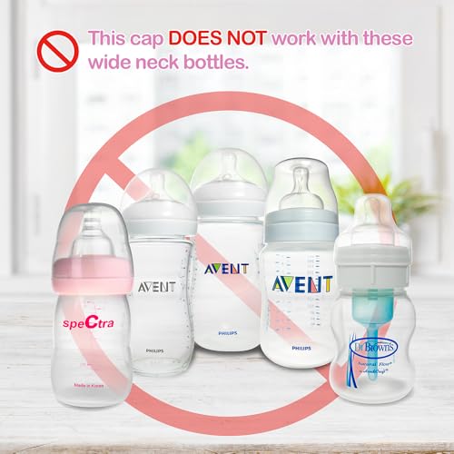 Nenesupply Travel Cap for Narrow Neck Feeding Bottle. Replace Dr Brown Travel Cap Dr Brown Cap and Medela Cap Bottle Cap for Dr Brown Bottle Dr Browns Bottle Medela Bottle Evenflow Bottle Ameda Bottle - Thumbnail 3