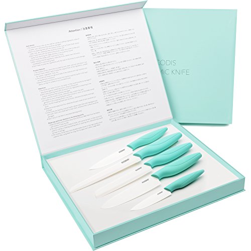 iCODIS Ceramic Knife Set, A Set Of Practical And Fashionable Ceramic Knives (Knife Set Ceramic, Kitchen Knife Sets), Suitable For Cutting A Variety Of Ingredients