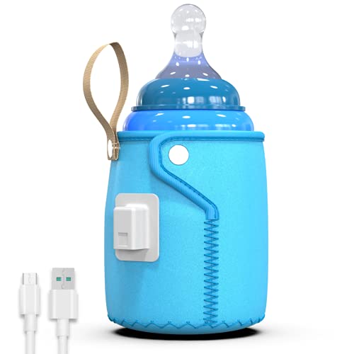 Mantenedor de calor para biberones port&aacute;til. Funda calefactora + Cable USB. Logra...