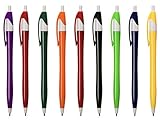 Wholesale lot of thin plastic pens | blank pens by SE Products 7827/7828 (100 pack, assorted)