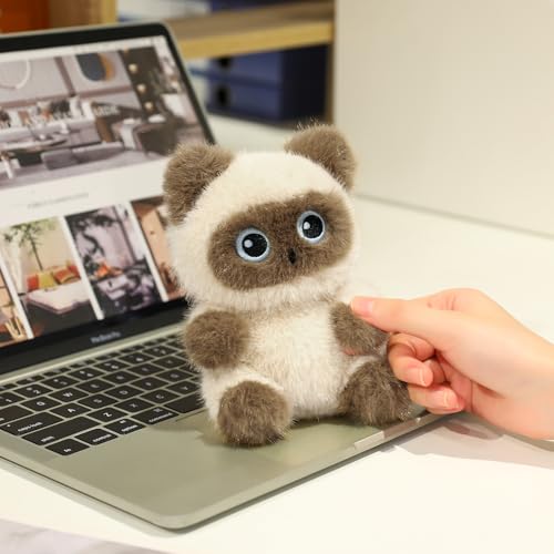 Image of Ditucu Palm-Sized Siamese Cat Stuffed Animals Cute Soft Plush Dolls Small Plushies Toys Gifts for Kids 6 inch