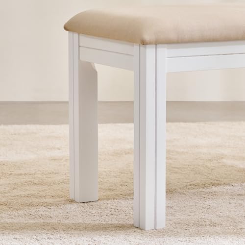 Image of Home Centre | Montoya | Solid Wood | Dining Benches | White | 1 Year Warranty