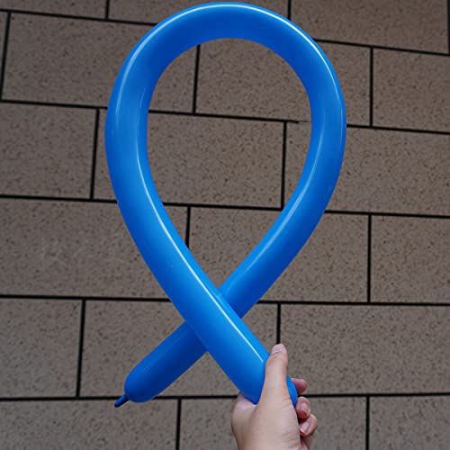Image of Bule 260Q Balloons, Long Skinny Balloons,Twisting Balloon 100 Pcs, Premium Magic Clown Ballon for Balloon Animal, Garland, Baby Birthdays, Festival Decoration