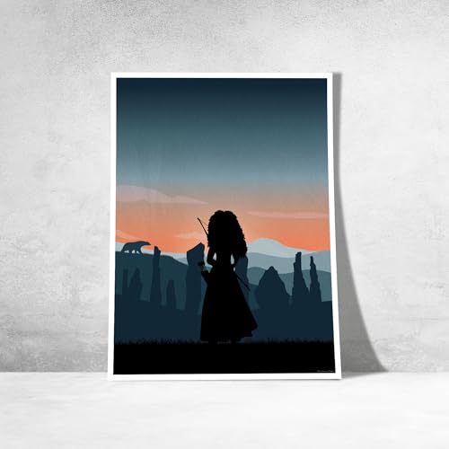 Illustration Rebelle Disney poster décoration murale chambre fille et garçon 30x40 cm