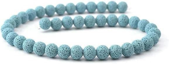 Perły z kamienia wulkanicznego, kolorowe, czarne, okrągłe, luźne koraliki lawowe, 6-16 mm, do produkcji bransoletek DIY i biżuterii, niebieskie, 2-20 mm, 20 koralików