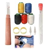 36Pcs NäHwerkzeug-Set, Tragbar und Multifunktional Sewing Kit, Leder Reparatur Set füR AnfäNger und Profis, Multifunktional DIY LedernäHset Für Polster, Teppiche, Sofas, Segelsitze, Schuhreparaturen