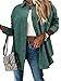 ZOLUCKY Womens Plus Size Shacket Casual Corduroy Jacket Long Sleeve Solid Color Button Down Shirt Tops, Green Small