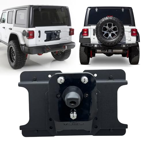TIOYAR Adjustable Spare Tire Lift Compatible with 2018-2025 Jeep Wrangler JL JLU Unlimited Heavy Duty Spare Tire Carrier up to 43 inches Spare Wheel Holder Rack Mount Relocation