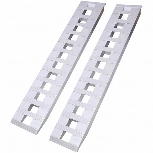 Rampas de carga de aluminio resistente, 72 x 14 pulgadas, capacidad de 6600 lb, para ATV, UTV, motocicleta, tractor, camión y remolque, paquete de 2 miniatura 1