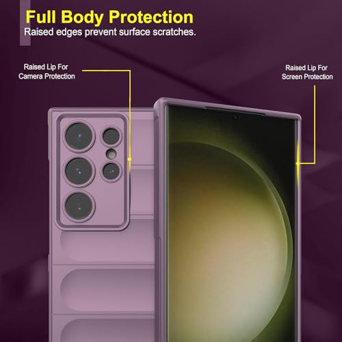 Image of amazon basics Mobile Cover for Samsung Galaxy S24 Ultra 5G | Full Camera Protection | Liquid Silicon Case | Flexible Bumper Case for Samsung Galaxy S24 Ultra 5G (Purple)