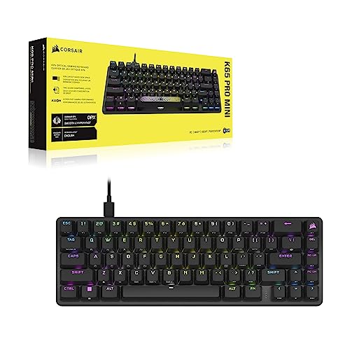 Corsair K65 PRO Mini RGB 65% Optical-Mechanical Wired Gaming Keyboard - OPX Switches - PBT Double-Shot Keycaps - iCUE Compatible - QWERTY NA Layout - Black - image 7