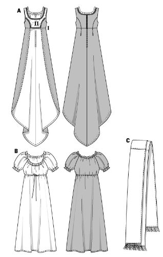 Burda Sewing Pattern 2493 Josephine Renaissance Costume Size 10-22 #TOP3