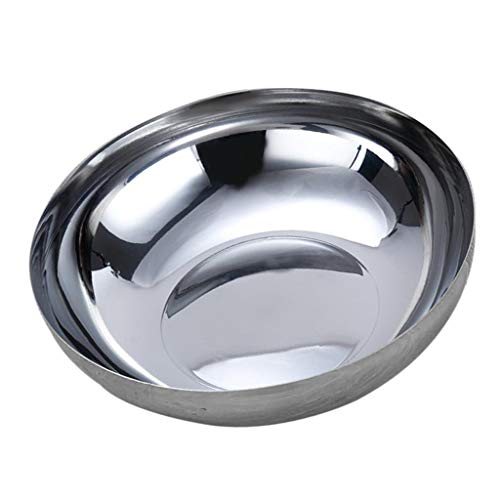 Homozy – Tigela redonda de aço inoxidável para sopa de cereal, tigela para salada de frutas, macarrã