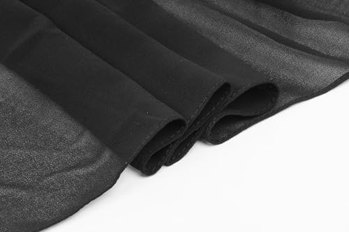 Women Lightweight Breathable Solid Color Black Red Soft Chiffon Long Fashion Scarves Sun-proof Shawls Wrap4