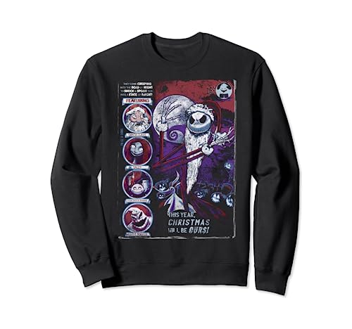 Sweat Nightmare Before Christmas Disney noir confortable pour fan de Jack Skellington