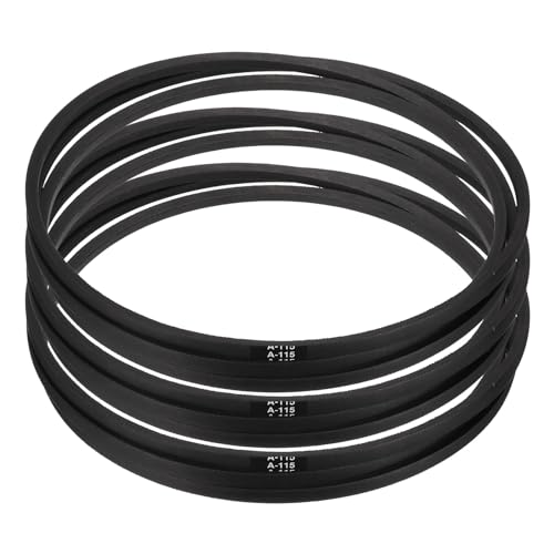 uxcell 3pcs A115 or 4L1170 Classic Wrapped Rubber V-Belt, 115"(2920mm) Inside Circumference, A Profile V Belt
