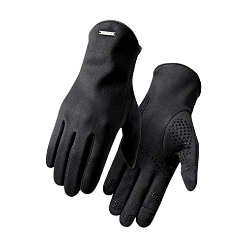 Guantes de ciclismo cortavientos UNeedVog con tejido térmico de gamuza