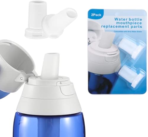 2PCS Bite Valve Replacement for Brita Water Bottle, Silicone Water Bottle Mouthpiece for Brita Water Bottle 20/26/32/36 OZ, Replacement Bottle Nozzle Compatible with Brita Filtered Water Bottles